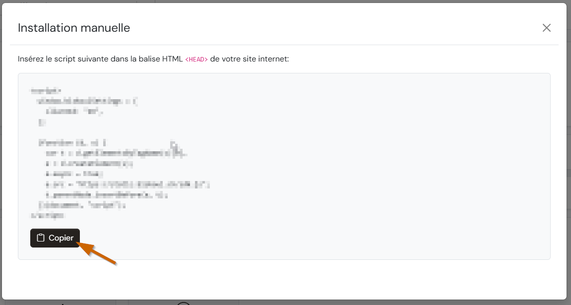 Copy button for biskoui installation script