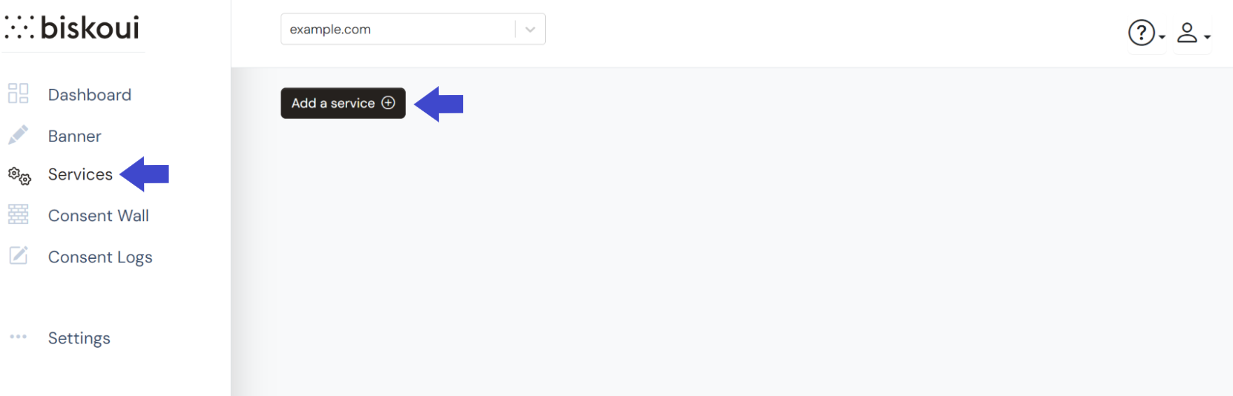biskoui console - Add a new service interface