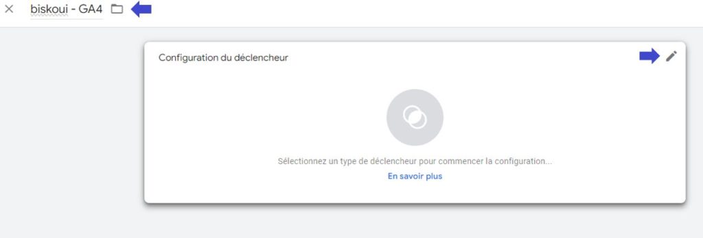 Screenshot d'instructions pour l'integration de la consent management platform biskoui avec Google Tag Manager